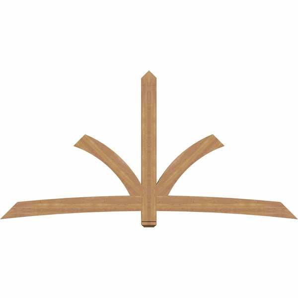 Ekena Millwork Davenport Timber Gable Bracket, Western Red Cedar, 108"W x 54"H x 3 1/2"D x 5 1/2"F, 12/12 Pitch GBW108X54X0406DAV00SWR - main